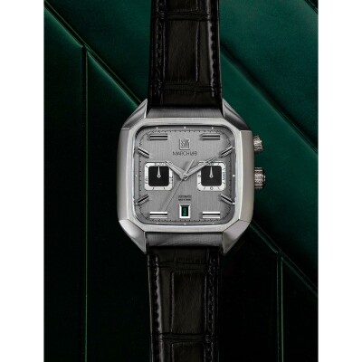Montre MARCH LA.B AM2 CALENDAR Automatique - Double - Alligator Noir