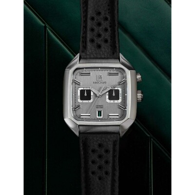 Montre March LA.B AM2 Calendar Automatique - Double - Buffle Perforé Noir