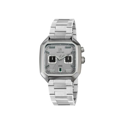 Montre March LA.B AM2 Calendar Automatique - Double - Acier Brossé 3 Maillons