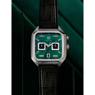 Montre MARCH LA.B AM2 CALENDAR Automatique - Forest - Alligator Noir