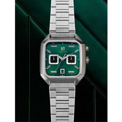 Montre MARCH LA.B AM2 CALENDAR Automatique - Forest - Acier Brossé 3 Maillons