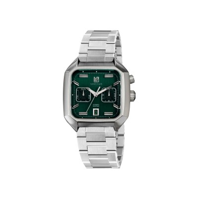 Montre March LA.B AM2 Calendar Automatique - Grall - Acier Brossé 3 Maillons