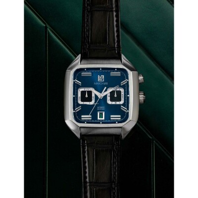 Montre MARCH LA.B AM2 CALENDAR Automatique - Ocean - Alligator Noir