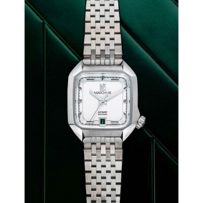 Montre MARCH LA.B AM2 SLIM Automatique - White - Acier Brossé 7 Maillons