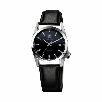 Montre March LA.B AM 69 Electrique 36 mm - Black - Veau Noir