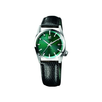Montre MARCH LA.B AM69 ELECTRIQUE 36 MM - FOREST - Lézard Noir