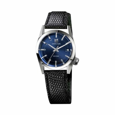 Montre March LA.B AM69 Electric Ocean - Bracelet lézard noir