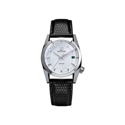 Montre March LA.B AM69 Electrique - White - Lézard Noir