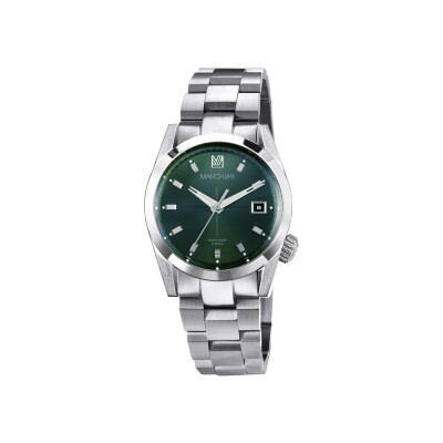 March LA.B AM89 AUTOMATIC 38 MM Watch - GRALL - Brushed 3-Link Steel