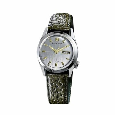 Montre March L.A.B AM89 Automatic - Private - Bracelet en alligator kaki