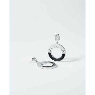 Boucles d'oreilles FlowersforZoé AMARITA en acier et cuir