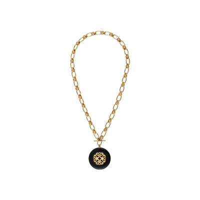 Collier Satellite Amelita en métal doré à l'or fin et résine