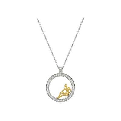 Collier Jourdan Bijoux Signature Isadora en argent et plaqué or jaune