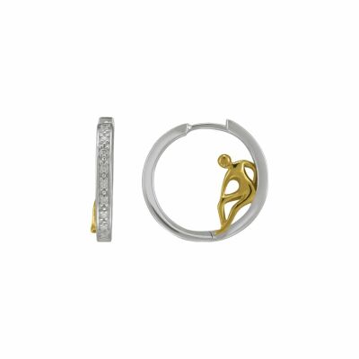 Boucles d'oreilles Jourdan Bijoux Isadora en argent, bicolore