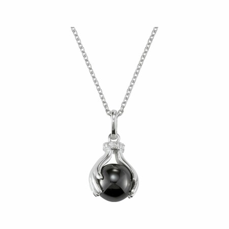 Collier Jourdan Bijoux Hélice en argent et hématite