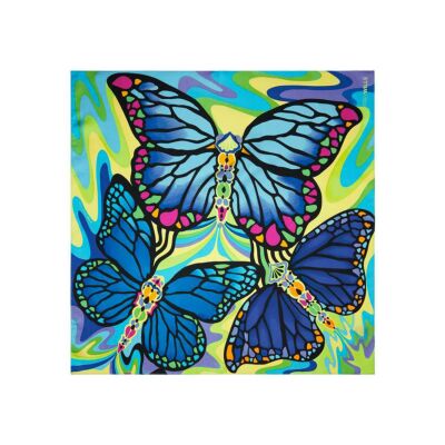 Carré soie 53x53 FREYWILLE Hommage à Alphonse Mucha en soie