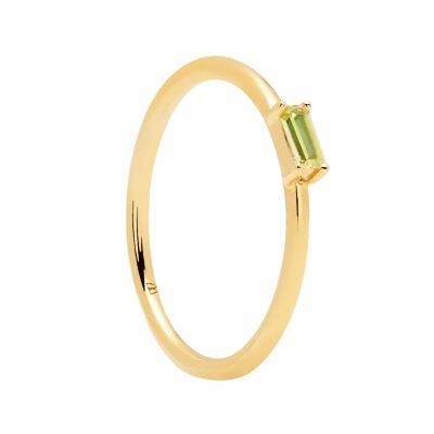 Bague PDPaola Aisha Apple Amani en argent doré et oxydes de zirconium, taille 54