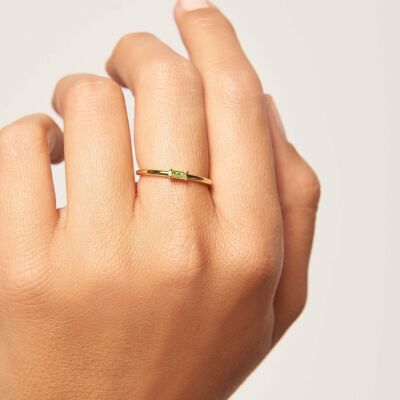 Bague PDPaola Aisha Apple Amani en argent doré et oxydes de zirconium, taille 54