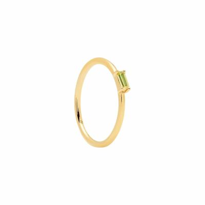 Bague PDPaola Aisha Apple Amani en argent doré et oxydes de zirconium, taille 54