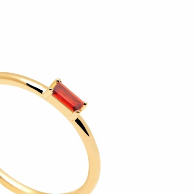 Bague PDPaola Aisha Cherry Amani en argent doré et oxydes de zirconium, taille 52