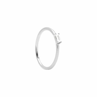 Bague PDPaola Aisha Amani Silver en argent et oxydes de zirconium, taille 54
