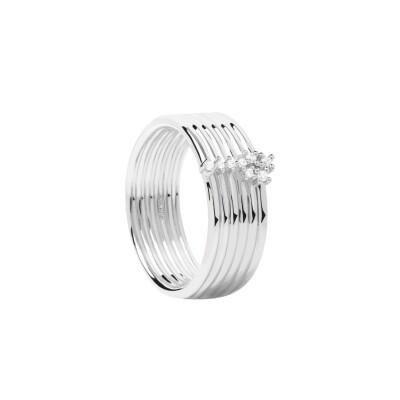 Bague PDPaola Super Future Super Nova Silver en argent et oxydes de zirconium, taille 56