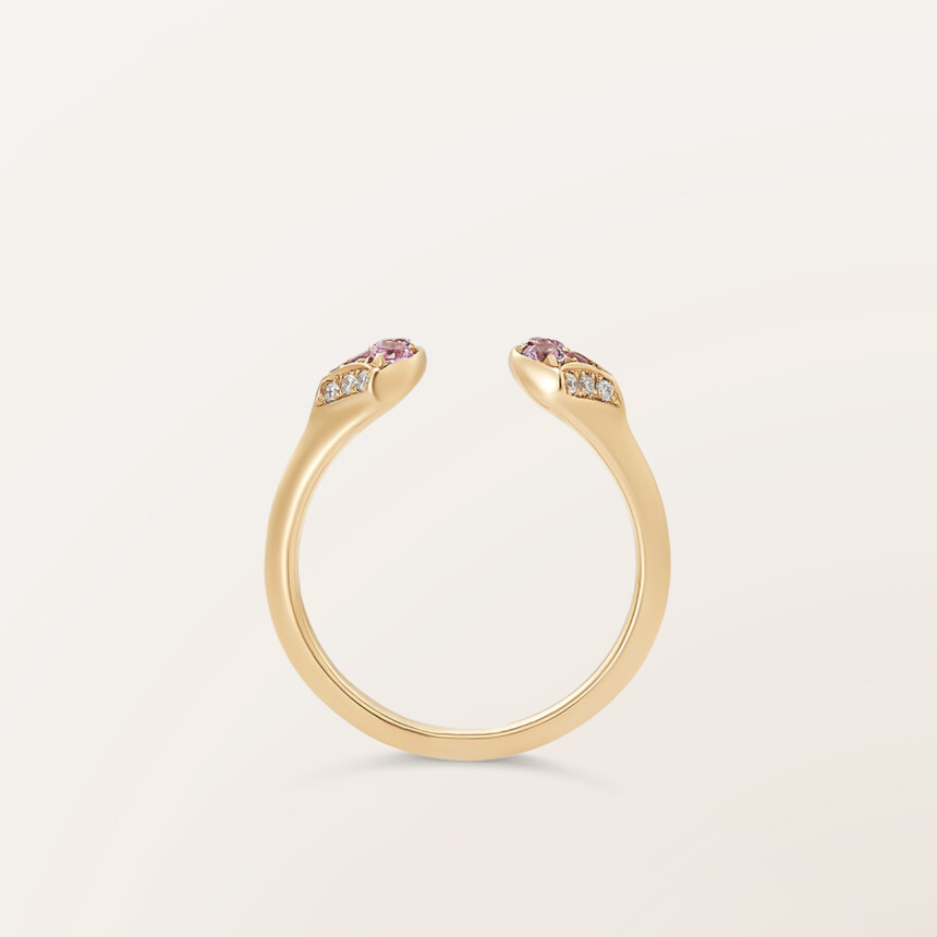 Barth Monte-Carlo Ocean beauty ring, rose gold, sapphire and diamonds