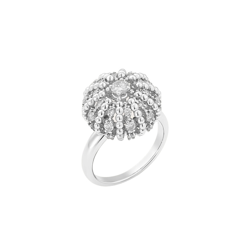 Barth Monte-Carlo Oursin ring, white gold and diamonds