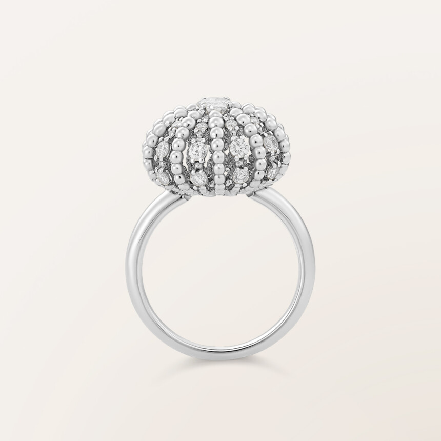Barth Monte-Carlo Oursin ring, white gold and diamonds
