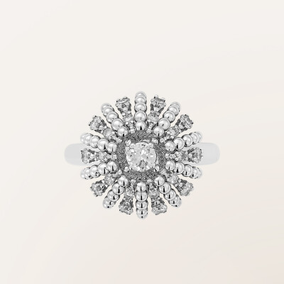 Barth Monte-Carlo Oursin ring, white gold and diamonds