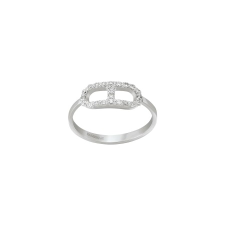 Bague en or blanc et diamants