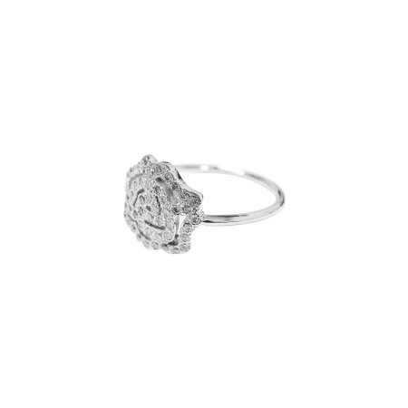 Bague Isabelle Barrier en or blanc et diamants, taille 52