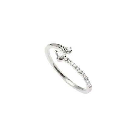 Bague PDPaola Swing en or blanc et diamants