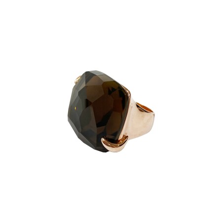 Bague Isabelle Barrier en or rose et quartz, taille 54