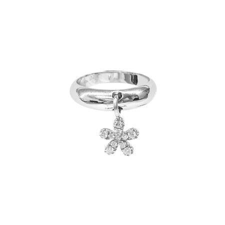 Bague Isabelle Barrier en or blanc et diamants, taille 55