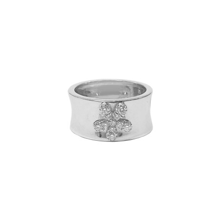 Bague Isabelle Barrier en or blanc et diamants, taille 55