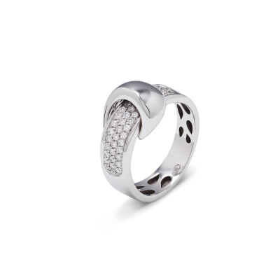 Bague Ph. Tisseront en or blanc et diamants taille 54