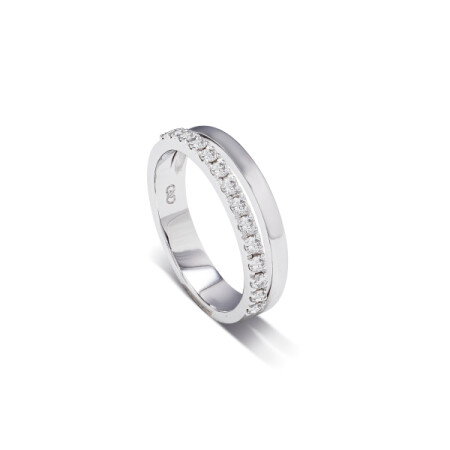 Bague Ph. Tisseront en or blanc et diamants taille 54