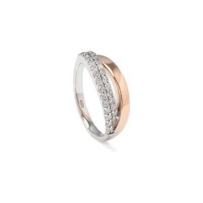 Bague en or rose et diamant