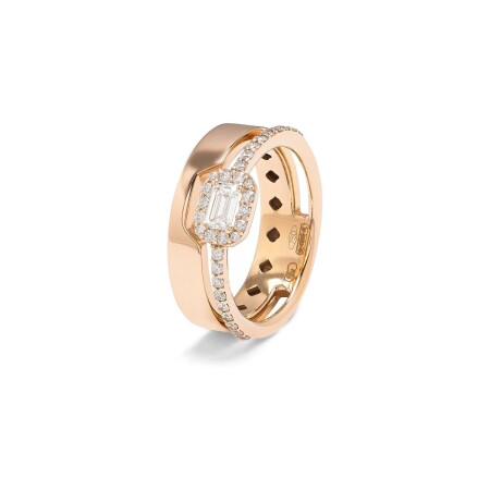 Bague en or rose et diamant