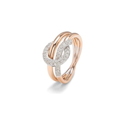 Bague en or rose et diamant