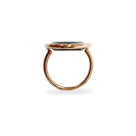 Bague Isabelle Barrier en or rose et onyx, taille 51