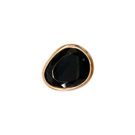 Bague Isabelle Barrier en or rose et onyx, taille 51