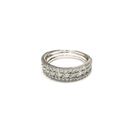 Bague Isabelle Barrier en or blanc et diamants, taille 54