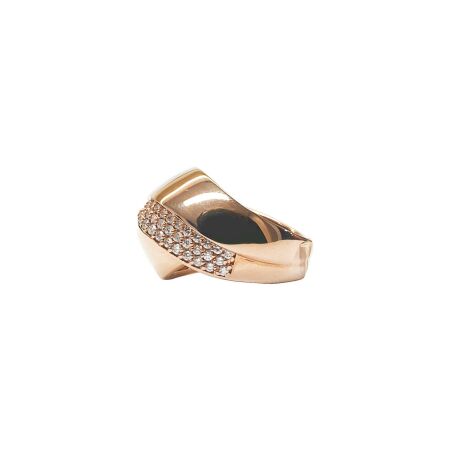 Bague Isabelle Barrier en or rose et diamants, taille 54