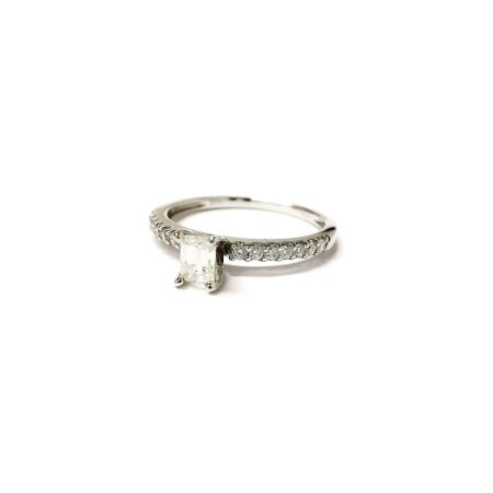 Bague Isabelle Barrier en or blanc et diamants, taille 59