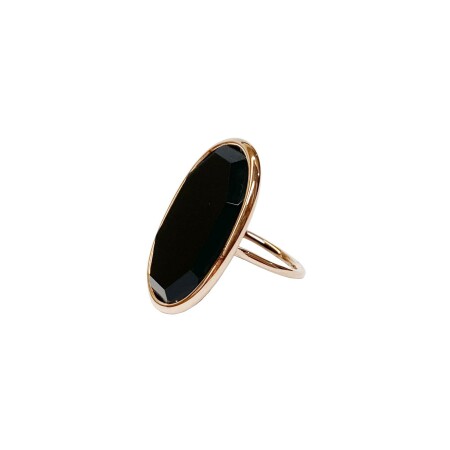 Bague Isabelle Barrier en or rose et onyx, taille 53