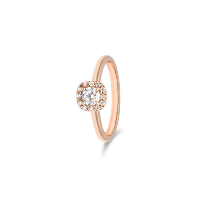 Bague Héritage en or rose et diamants