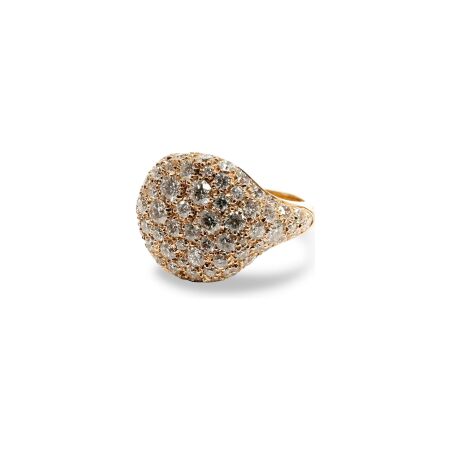 Bague Isabelle Barrier en or rose et diamants de 1.95cts, taille 53