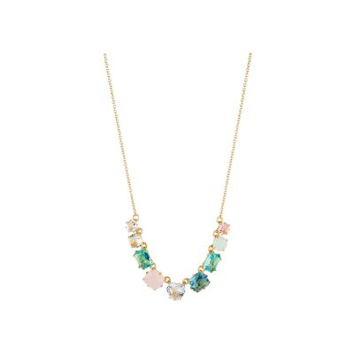 Collier Les Néréides La Diamantine en laiton doré à l'or fin, émail et verre